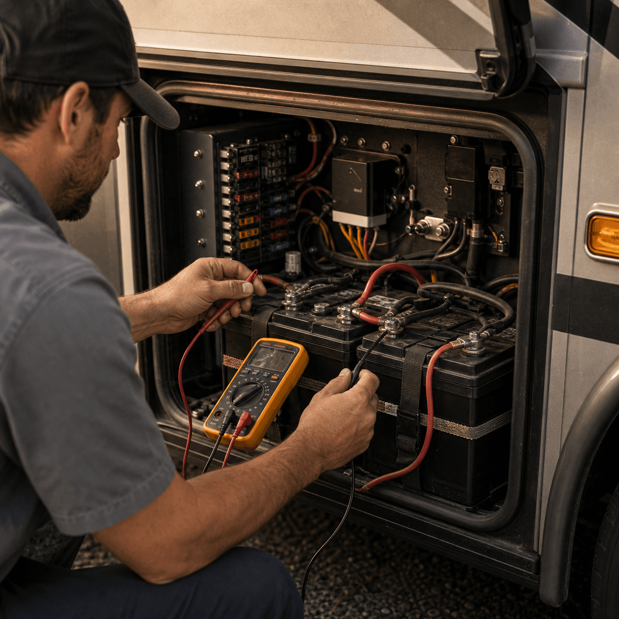 Electrical and batteries service for RVs