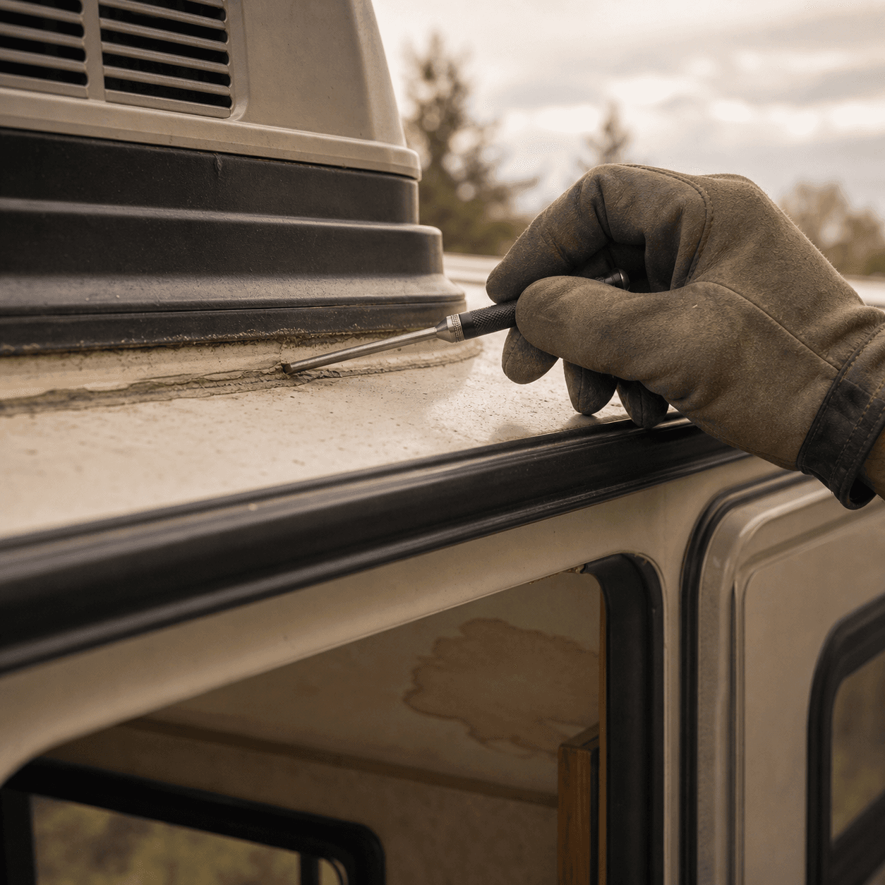 Roof and water intrusion service for RVs