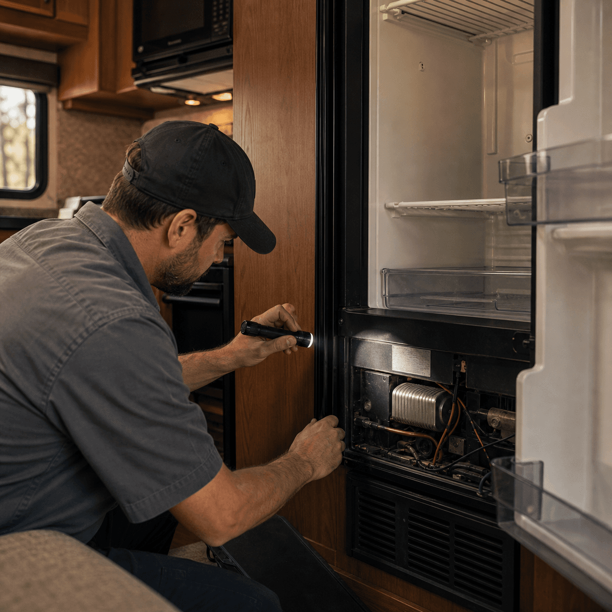 Built-in appliances service for RVs